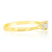 Luminesce Lab Grown 9ct Yellow Gold 0.60 Carat Diamond Solitaire Fancy Ring, M
