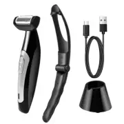 Body Hair Removal Electric Back Shaver Razor Manscaping Trimmer for Mens