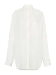 Matteau | Embroidered Oversized Shirt in White | The UNDONE