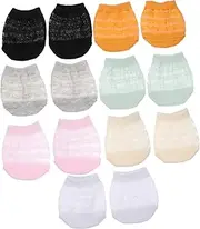 [NOLITOY] 14pcs Half Palm Socks Set Breathable Forefoot Socks Invisible Toe Design Women's Socks Mix Stripe Pattern