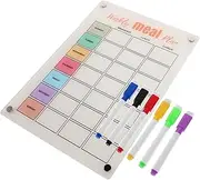 COHEALI Magnetic Fridge Calendar Dry Erase Weekly Planner Kitchen Menu Board Markers for Home Office Use