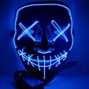 V for Vendetta Guy Fawkes LED Light Up 3 Mode Costume Cosplay Mask BLUE