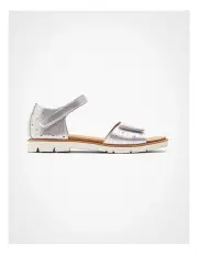 [Taking Shape] Leather Lasercut Sandal in Silver