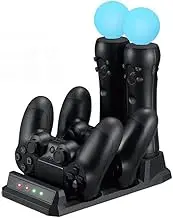OSTENT 4 in 1 Charger Power Station Dock Stand for PS4 PS VR Controller