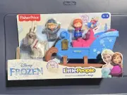 Fisher Price Little People Disney Frozen Kristoff's Sleigh with Anna & Sven Toy