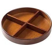 - Turntable Organiser - Susan Spice Rack, Rotating Storage Tray | 12 Inch Spice Rack Cabinet Organiser, Wooden Cabinet Organiser, Spice Bottle Rack for Worktops, Make Up