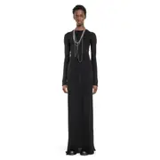 [ANN DEMEULEMEESTER] Eva Long Open Back Dress Black