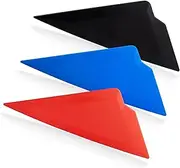 YAZZT 3 Hardness Triangle Squeegee Window Tint Kit, Flexible Micro Squeegee Tight Spaces Wrap Tucking Tool for Vinyl Wrapping Curves Slot Tint Tool Corner Squeegee Card Scraper Vinyl Wrap Tools Kit
