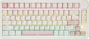 EPOMAKER QK81 75% Wireless Mechanical Gaming Keyboard, QMK/VIA Programmable and Hot-Swappable, 81 Keys with Metal Knob, 2.4Ghz/BT/USB, Creamy Gasket-Mount, RGB Backlight (White, Flamingo Switch)