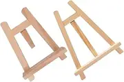 HOOTNEE Portable Wooden Boys and Girls Easels Set of 2 Lightweight Drawing Stands Art Painting Supplies for Students