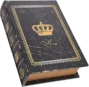 HOOTNEE Box European Style Vintage Faux Book Storage Box Antique Book Shaped Organizer for Home Decor Container