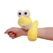 Animal Wristband Cartoon Snake Slap Bracelet for Kids and Adults PP Cotton Hand Rings Holiday Gift Wrist Accessories Yellow