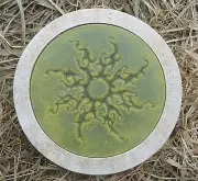 Sun Gothic 10" x 1.5" plastic stepping stone mold plaster concrete mould