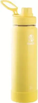 Insulated Stainless Steel Water Bottle with Spout Lid, 24 oz, Canary