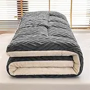 Futon Floor Mattress Thick Tatami Mattress Futon Mattress Topper Single Roll Up Foldable Portable Sleeping Mattress for Guest Sofa(120 * 200cm)