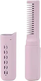 Rechargeable Mini Hair Straightener, Portable Straightening Brush, Anti Scald Type C Cordless Hair Straightener with 3 Adjustable Temperature for All Hair Types (Purple)