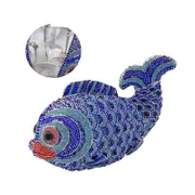 Nevenka Mini Women Fish Evening Bags Crystal Clutch Purse Rhinestone Handbags with Chain-2