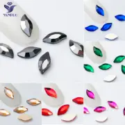 4x8mm Glass Nail Art Rhinestones Gems Colorful NoN Hotfix Nail Art Stones