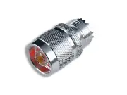 GIZWIZ RF Coax Adapter N Plug/Male to UHF Female/Jack Teflon Insulation 1pc
