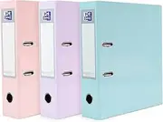 Oxford A4 Lever Arch Files, Pastel Pack of 3, Heavy Duty Folders