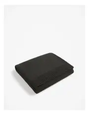 [Country Road] Organically Grown Cotton Heritage Knit Throw in Charcoal