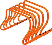 Agility Training Hurdles, 6 Pack Sport Squad Speed Hurdles Premium PVC Speed Endurance Indoor/Outdoor Practice Equipment for Track & Field, Ideal for Pets, Kids and Adult