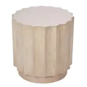 Amalfi Wyatt Side Table White Wash 50x50x50cm