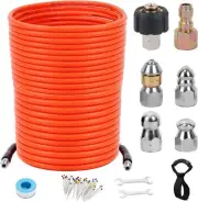 150FT Sewer Jetter Kit for Pressure Washer, 5800 PSI Water Jet Drain Cleaner