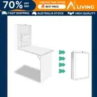 Computer Desk Bookshelf Wall Mount White Home Office Furniture Study Space LL-WH