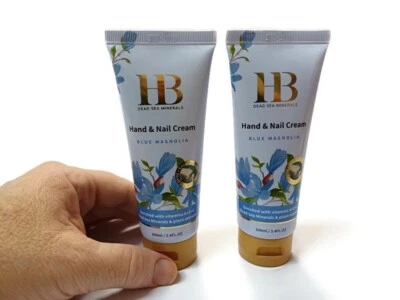 HB - Set of 2 - 'BLUE MAGNOLIA' Hand & Nail Cream, Dead Sea Minerals - 100ml