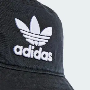 【adidas 愛迪達】帽子 漁夫帽 運動帽 遮陽帽 三葉草 BUCKET HAT AC 黑 IC0009