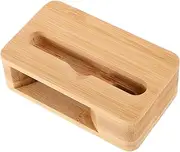 BEBEMOKO Cell Phone Speaker Phone Stand Portable Mini Speaker Wood Mobile Stand Cell Phone Holder Amplifier Speaker Sound Amplifier for Phone Loudspeaker Cellphone Mount Bamboo Light Brown