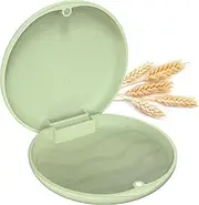 Ralegy Retainer Case, Slim Aligner Case, Natural wheat straw material (Green)