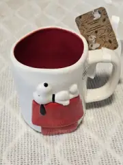 Peanuts Rae Dunn Snoopy Mug Home Sweet Home 75 Years Double Sided Coffee Cup New
