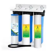 20" x 4.5" Big Blue Triple Whole House Water Filter System 3 stages Rain Tank