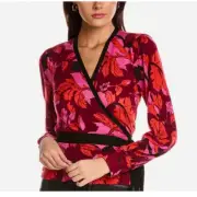 DIANE VON FURSTENBERG New Silver Wool Sweater | size L | NWT