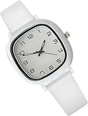 [manhegari] Women's Watches - Ladies Watches for Women,Square Silicone Band Lady Wristwatch with Second Hand Easy Read Jewelry Accessories for School & Exams