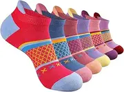 [Eallco] Womens Socks Ankle Athletic Socks Short Running Socks With Cushioned Sole 6 Pairs