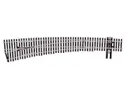 Peco HO North American-Style Code 83 #7 Curved Turnout Streamline Left H SL-8377