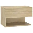 Wall-Mounted Wooden Bedside Cabinet Side Lamp Table Storage Drawer Nightstand