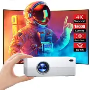 [Electric Focus] 4K Mini Projector with WiFi and Bluetooth, JOWLURK 15000L Porta