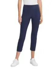 Theory L24909 Womens Nocturne Navy Cropped Zip Cuff Pants Size 6
