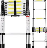 Telescoping Ladders 8.5FT, Multi-Purpose Folding Aluminum Alloy Extension Ladder for Household Or RV Outdoor Work