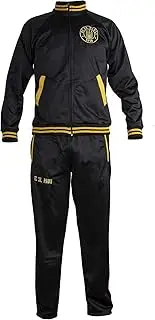 [JL Sport] St. Pauli black Punk Jacket Retro Football Full Tracksuit Zipped Jacket Men Top and Pants S, black, S