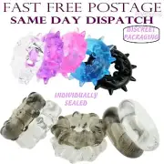 Cock Ring Mens Pack Donut Rubber Stretchy Enhance Erection Health Sex Aid NEW