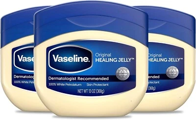 Vaseline Original Petroleum Jelly 13oz (3-Pack) Dry Skin Relief & Moisture Loc