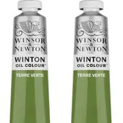 2x Winsor & Newton 200ml Winton Oil Colour Paint Artist/Painting Terre Verte