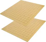 ORFOFE 2Pcs Double Sided Wooden Go Chessboard Educational Plaything for Lightweight and Design for Board Game Enthusiasts