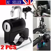 2X Helmet Lock Anti-Theft Padlock Universal for Motorcycle Motorbike Handlebars