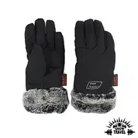 在飛比找PChome24h購物優惠-《SNOW TRAVEL》 時尚水鑽防水透氣保暖手套(黑色)